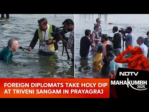 Maha Kumbh 2025 | Foreign Diplomats Take Holy Dip At Triveni Sangam In Prayagraj