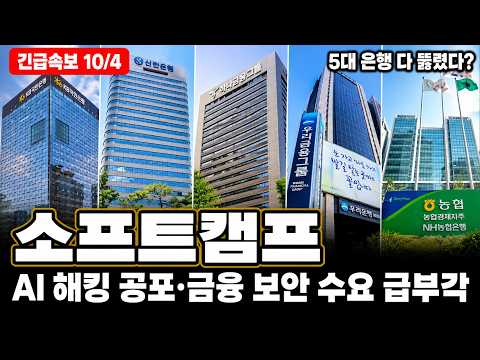 [소프트캠프 주가전망] 금융 보안·AI 해킹·문서보안·RBI·원격브라우저격리, 5대 은행 해킹 사태로 부각 주주분들 필수시청!