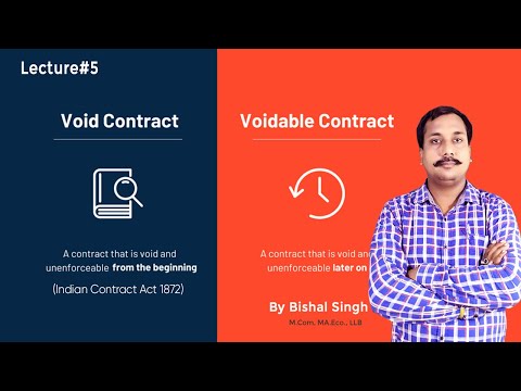 Difference Between Void Contract & Voidable Contract I Lecture_5 I By Bishal Singh