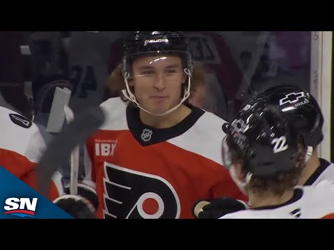 Trevor Zegras Rips His First Goal Since Being Traded To The Flyers