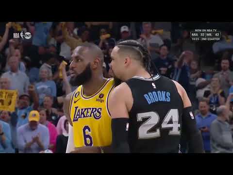 Dillon Brooks Stares Down LeBron James After Drilling Deep 3 👀