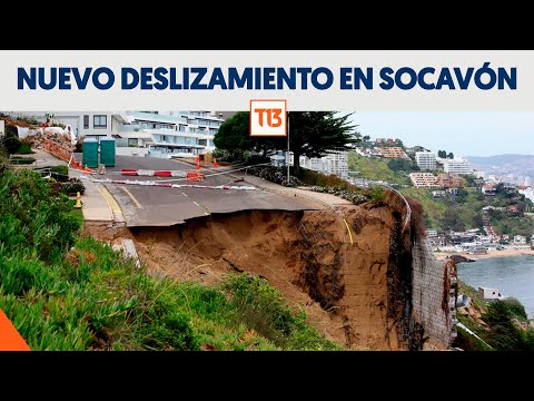 Así luce el socavón de edificio en Reñaca tras las lluvias: reportan nuevo deslizamiento de tierra