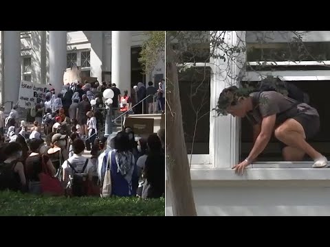 October 7 protesters storm Pomona College, students forced to escape through window