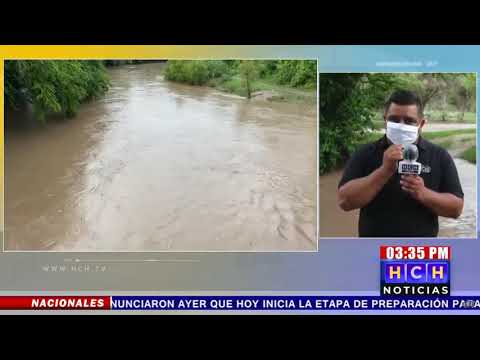 ¡Se desborda el río Humuya en Comayagua!