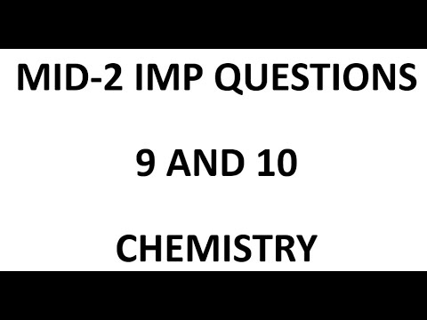 SPECTROSCOPY MID-2 QUESTIONS 9,10