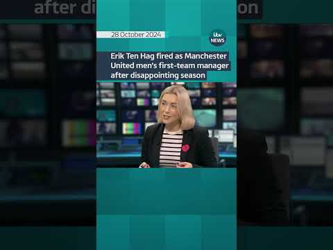 Erik Ten Hag fired as Man United men's first team manager #itvnews #shorts #eriktenhag