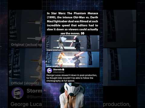 In The Phantom Menace (1999), George Lucas slowed the duel so kids could follow it