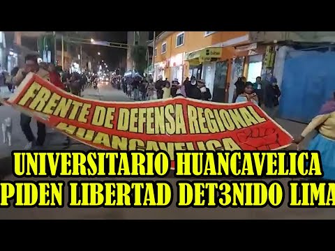 ORGANIZACIONES DE HUANCAVELICA MARCHAN PIDEN LIBERTAD DE LOS DET3NIDOS EN LIMA..