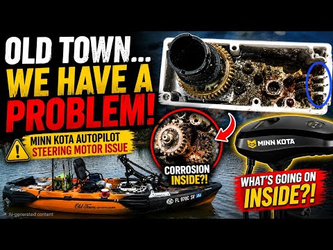 Old town! We have A problem! Minn kota autopilot motor steering housing issue😲 video thumbnail