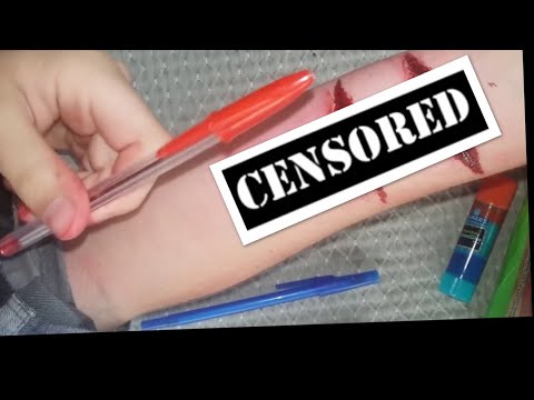 Fake Wound.. ONLY USING Glue and Pens!