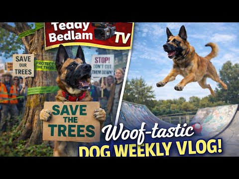 Giant Malinois takes on a Tree Protest and Insane Super jumps Teddy Bedlam TV !!