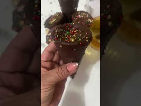 Conos trufados #postres #navideños