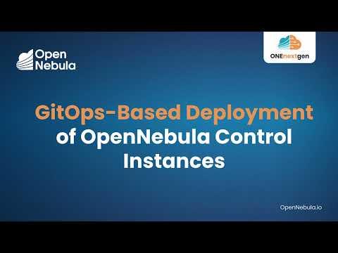 GitOps-Based Deployment of OpenNebula ControlInstances