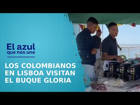 Los colombianos en Lisboa, Portugal visitan el Buque Gloria