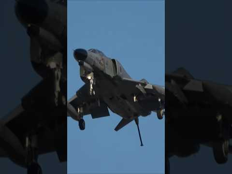 The former is indeed a shipboard fighter! Japan's F-4EJ Kai Phantom showing a massive arresting hook