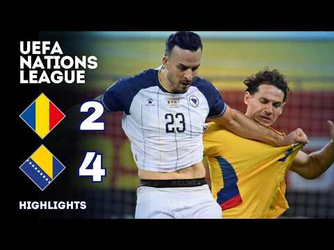 Romania - <strong>Bosnia</strong> and Herzegovina | 2-4 | Highlights | UEFA Nations League 2026-27 | romania <strong>bosnia</strong>