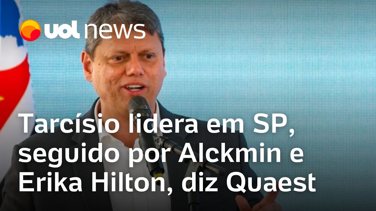 Tarcísio lidera em SP seguido por Alckmin e Erika Hilton diz pesquisa GenialQuaest