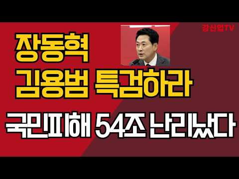 장동혁, <strong>김용범</strong> 특검하라/국민피해 54조 난리났다
