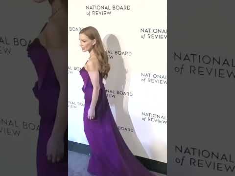 Anne Hathaway & Jessica Chastain stun in strapless gowns at National Board of Review Awards #shorts