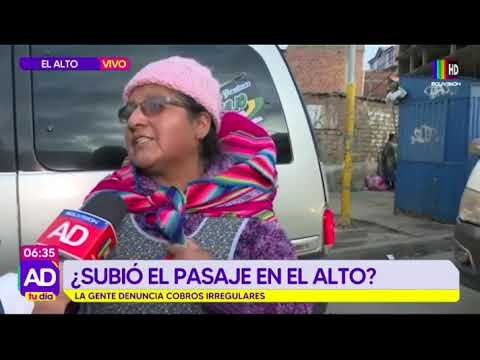 El Alto: Denuncian cobro irregular de pasajes en el transporte público