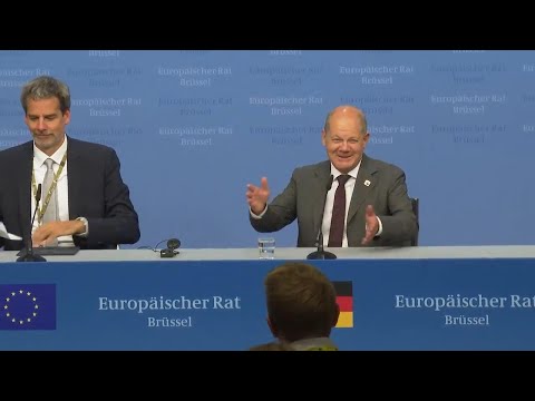 German Chancellor Scholz reacts to EU top job selections