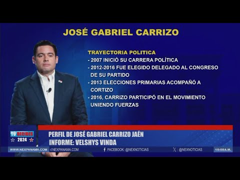 Perfil de José Gabriel Carrizo candidato presidencial por el PRD y Molirena | Tu? decides