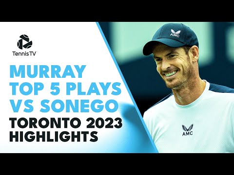 Andy Murray Top 5 AMAZING Plays vs Lorenzo Sonego ✨ | Toronto 2023