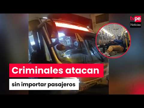 Delincuentes atacan bus a balazos y queman combi con molotov en el sur de Lima