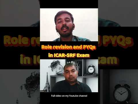 Role of revision and PYQs in ICAR SRF Preparation #agriculture #education #iari