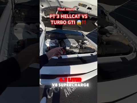 PT 3 Final Round HELLCAT VS TURBO GTI who WILL WIN⁉️😱 #hellcat#turbo#supercharged#gti#srt#cars