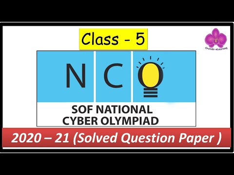 NCO | Class - 4 | National Cyber Olympiad Exam | Solved Sample Paper Of 2020-2021 | SOF-NSO |