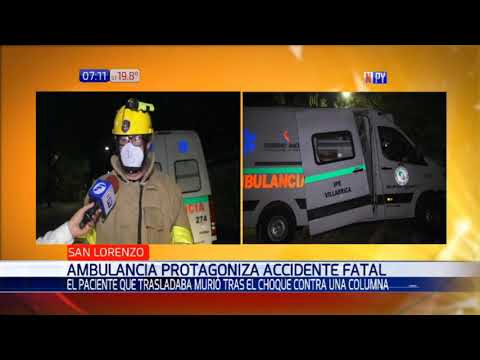 Ambulancia protagoniza accidente fatal en San Lorenzo