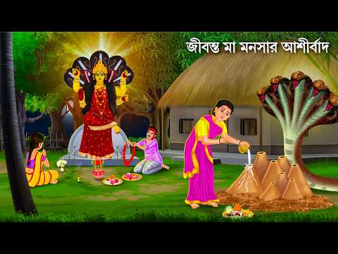 জীবন্ত মা মনসার আশীর্বাদ | Bangla Cartoon | JIBONTO MAA MANASA | Notun Bangla Golpo | Moral Stories