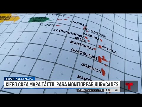 Puertorriqueño crea el primer mapa de huracanes para ciegos