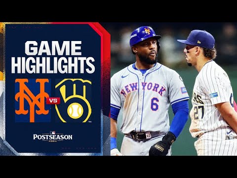 Mets vs. Brewers NL Wild Card Game 2 Highlights (10/2/24) | MLB Highlights