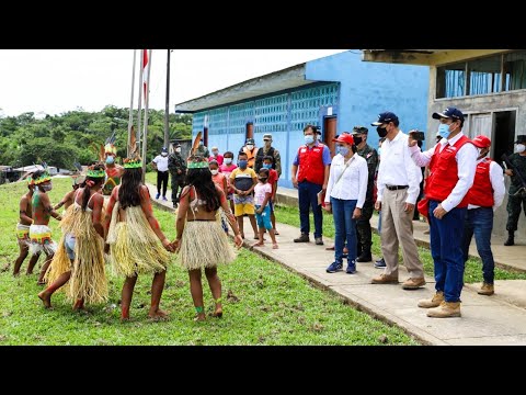 Presidente Vizcarra supervisa servicios brindados por BAP NAPO en la comunidad nativa Nueva Soledad