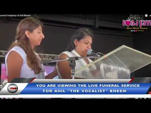 Pritivi and Neelam Bheem, Anil Bheem's daughters, also paid tribute to him at the funeral service.