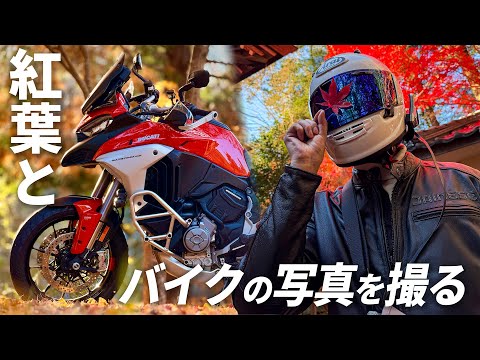 バイク×紅葉のカッコいい写真を撮りに『紅葉寺』へ。