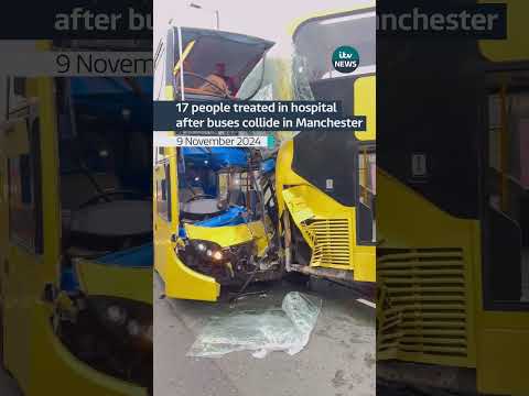 No one suffered serious injuries, but 17 were taken to hospitals across Manchester #itvnews