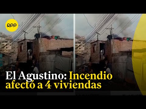 El Agustino: cuatro viviendas afectadas por incendio en el cerro 7 de Octubre