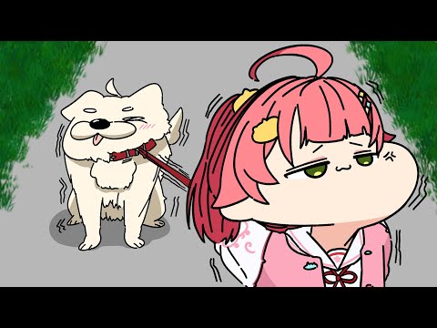 【手描き】いぬち VS みこち【さくらみこ/ホロライブ切り抜き】