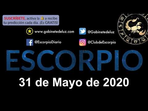 Horóscopo Diario - Escorpio - 31 de Mayo de 2020