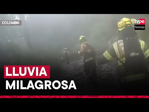 Colombia: sorpresiva lluvia ayuda a bomberos a apagar incendios en Bogotá