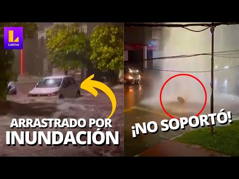 INUNDACIONES EN ARGENTINA: Buzones de DESAGÜE COLAPSAN y autos SON ARRASTRADOS