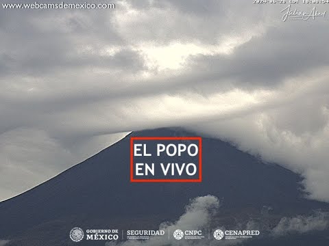 #POPOCATÉPETL | Nubes blancas como sombrero. El #Volcán #EnVivo