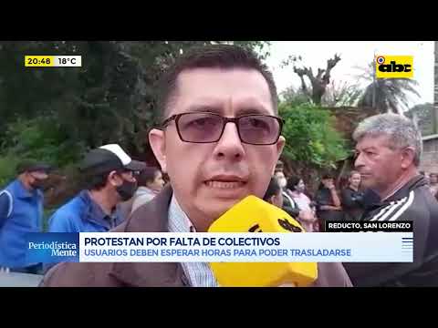 Protesta por falta de colectivos en Reducto San Lorenzo