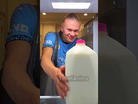 Haaland’s <strong>Milk</strong> DISAPPEARED?! 😱🥛 #shorts #funny #haaland #mbappe #football