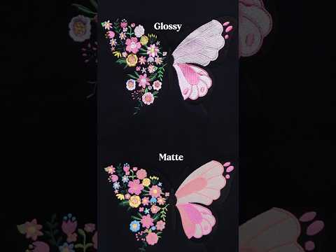 Glossy for drama. Matte for mood. which side are you on? 👀🦋 #embroidery #shorts