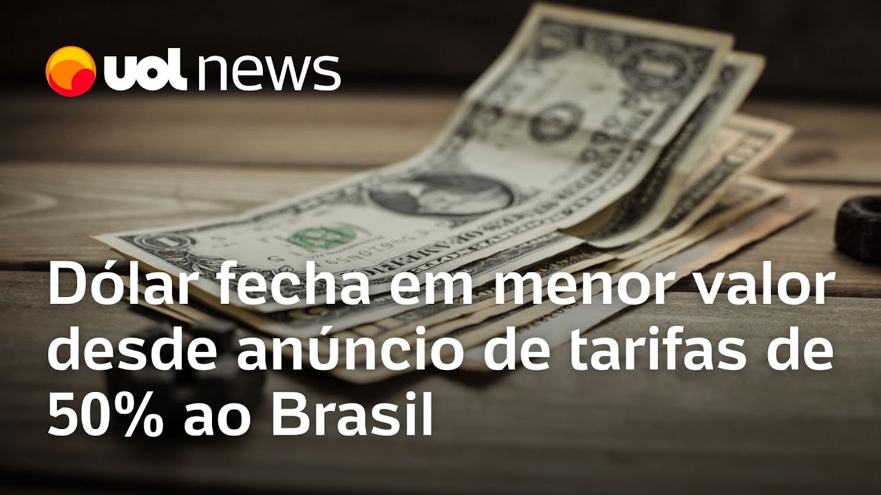 Dólar fecha em queda cotado a R$ 546 menor valor desde anúncio de tarifas extras