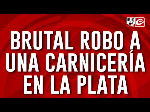 La Plata: así delincuentes robaron en una carnicería a mano armada